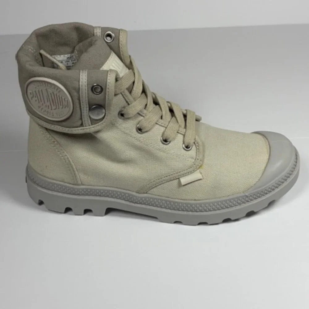 Palladium Baggy Boots Vapor Grey Canvas High Top Fold Down Men’s‎ 7 Women’s 9